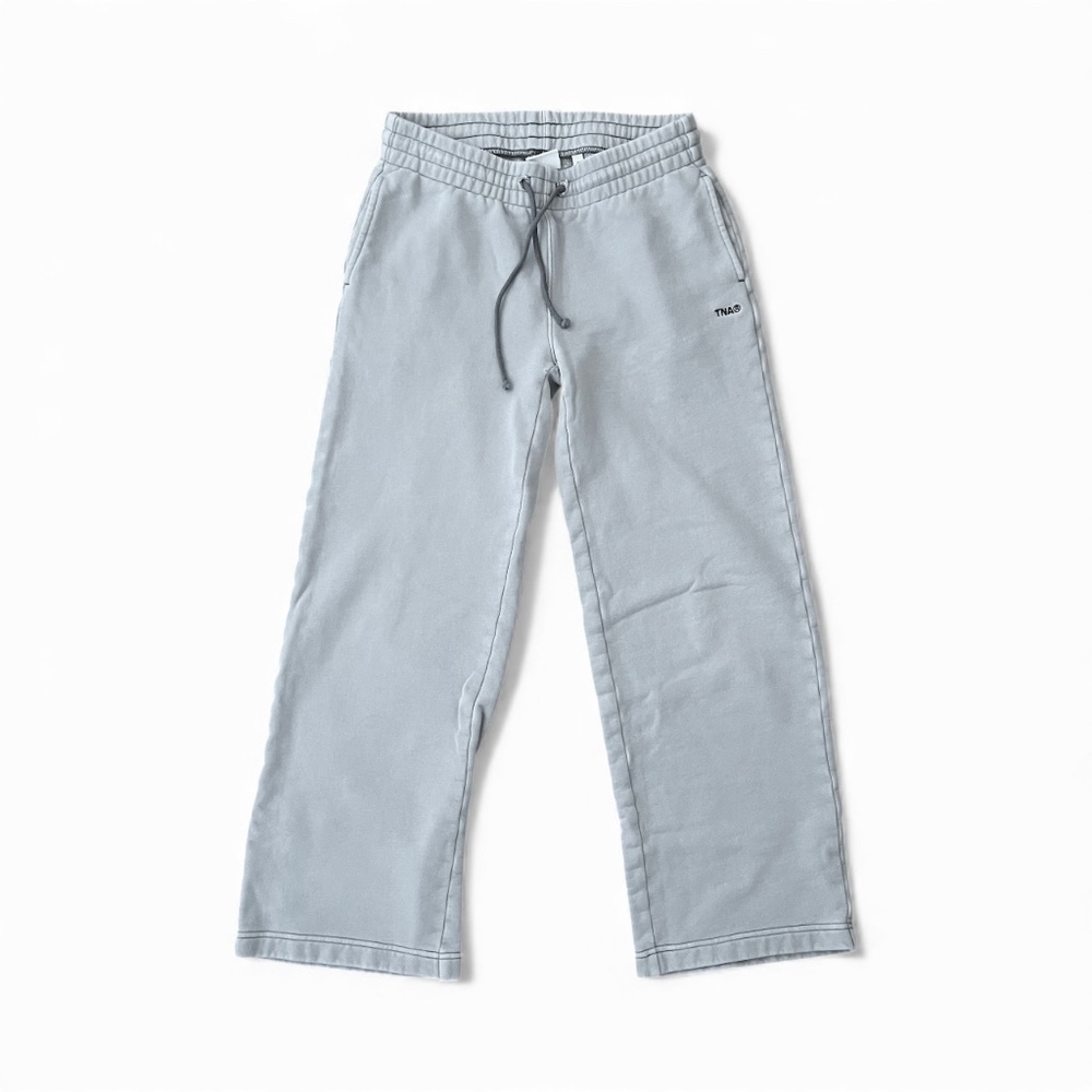 TNA Sweatfleece Cozy Fleece Boyfriend Fit Gray Sweatpants Joggers Pants